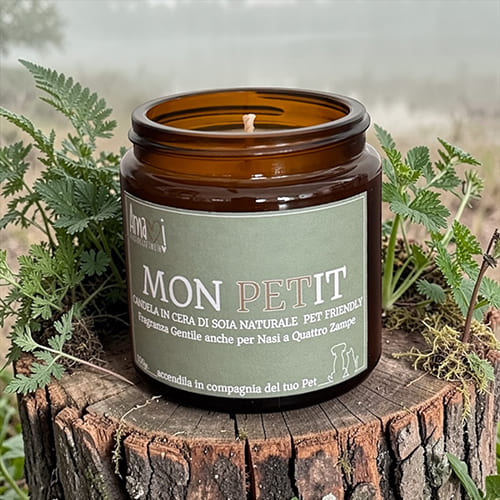 Candela naturale in cera di soia pet friendly Amamishop