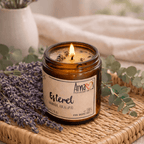 Candela artigianale in cera di soia naturale