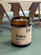 Candela artigianale in cera di soia naturale