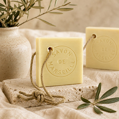 Fetta di Sapone di Marsiglia Vegetale con Cordino